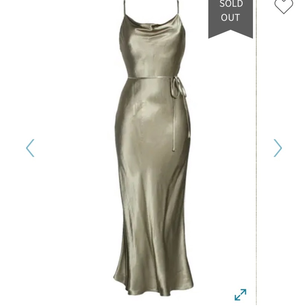 Shona Joy Cowl Neck MIDI Slip Dress Size 4